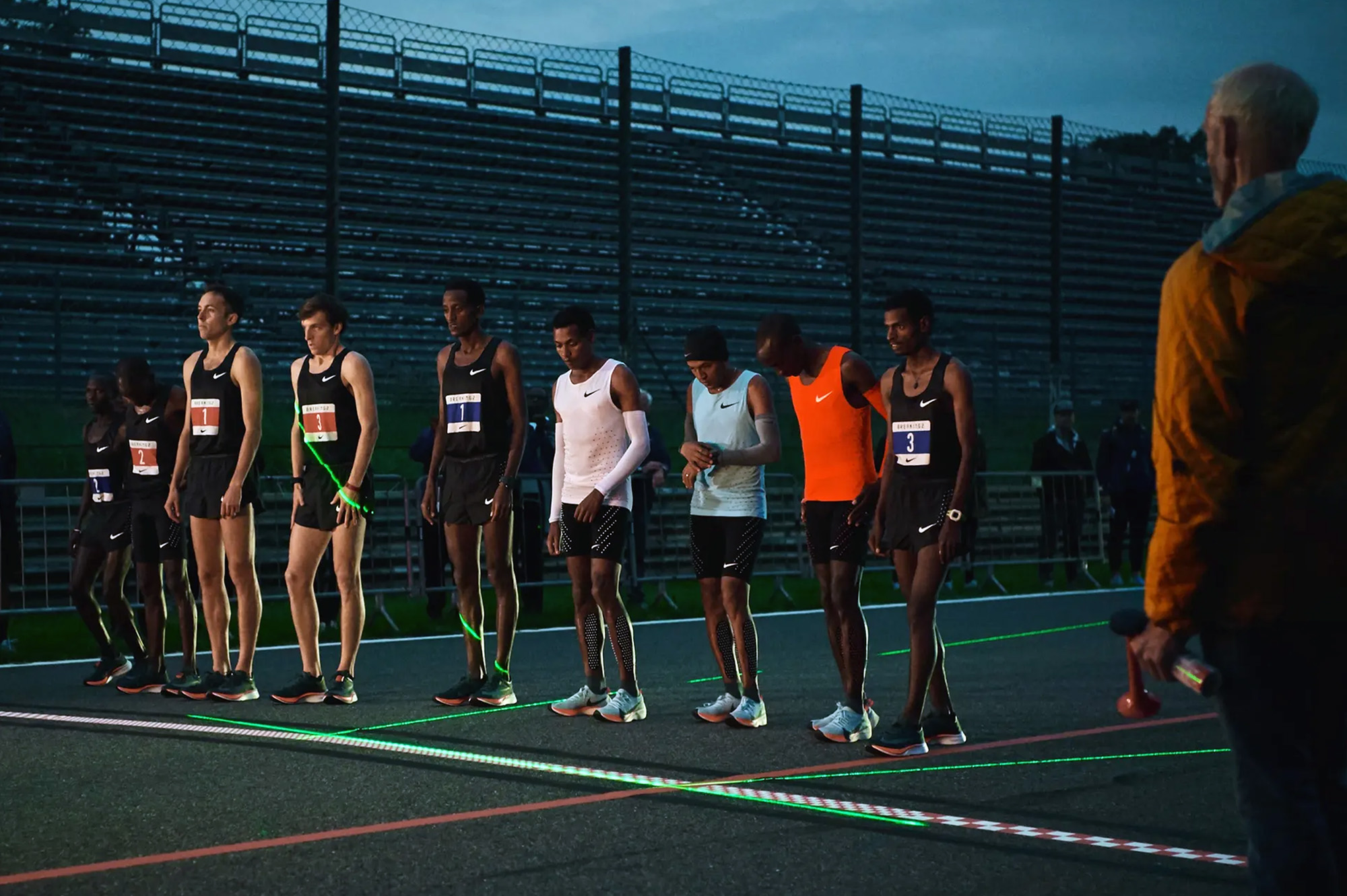 Start line of the breaking2 race in Monza Italy